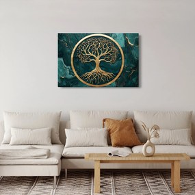 Kép – Márványban lévő arany életfa (90x60 cm)