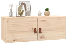 2 db tömör fenyőfa faliszekrény 80 x 30 x 30 cm