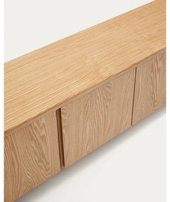 Natúr színű TV-állvány kőrisfa dekorral 200x52x40 cm Salaya – Kave Home
