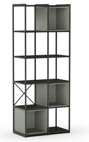 Zöld-fekete könyvespolc 71x179 cm Anya – Marckeric