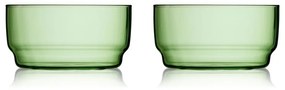 Zöld üveg tálka szett 2 db-os 500 ml Torino – Lyngby Glas