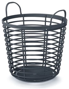 Fogantyús kosár, átmérője 43 cm, antracit