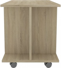 sonoma tölgy színű szerelt fa TV-szekrény görgőkkel 80x40x45 cm