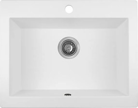 Laveo Komodo, 1 kamrás gránit mosogató 635x490x221 mm, fehér, LAV-SBK_610T