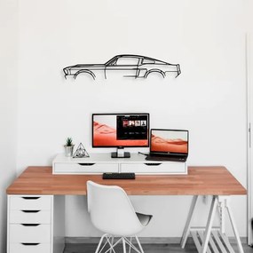 Fali dekoráció 70x15 cm autó fém