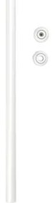 Fehér teleszkópos zuhanyfüggönyrúd, ø 2 cm; hossza 110 - 185 cm - Wenko