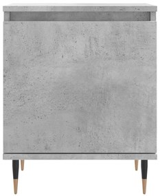 2 db betonszürke szerelt fa éjjeliszekrény 40x30x50 cm