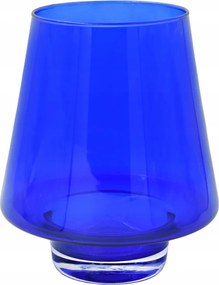 Modern üveg virág dekorációs váza Kofi kobalt 22 cm ajándék