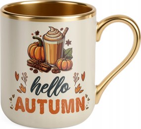 Prémium Bögre Arany Ekrü Őszi Hello Pumpkin Sütőtök Ajándék