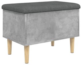 betonszürke szerelt fa tárolópad 62x42x46 cm
