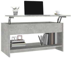 betonszürke szerelt fa dohányzóasztal 102x50x52,5 cm