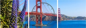 Kép - Golden Gate híd, San Francisco (órával) (90x30 cm)