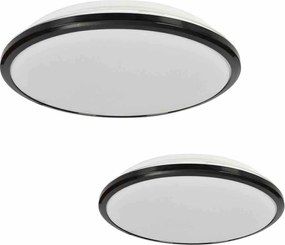 Led Plafon Fürdőszobai Plafon Terma Black 18W Led IP44 Ø280 mm