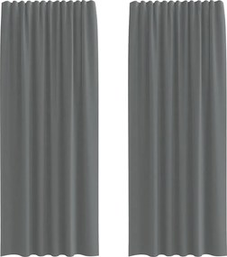vidaXL 2 db sötétszürke voile függönyök rúd zsebekkel