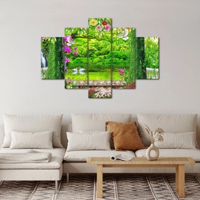 Kép - Varázslatos kert hattyúkkal (150x105 cm)