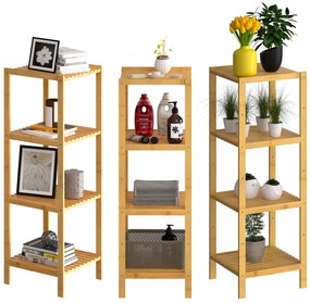 Casaria® Bambusz polc - 110x33x33 cm