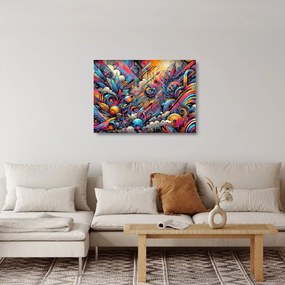Üveg kép - Színes graffiti (70x50 cm)