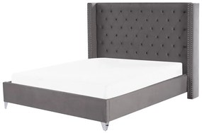 Franciaágy 180 cm LUBECK (ágyráccsal) (szürke). 1007325