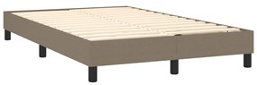 tópszínű szövet rugós és LED-es ágy matraccal 120x190cm