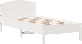 vidaXL fehér tömör fenyőfa ágy matrac nélkül 90 x 200 cm