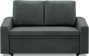 Zeus kanapé, bársony, hab töltet, döntött kartámasz, szürke