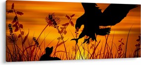 A ragadozó sziluettjének képe (120x50 cm)