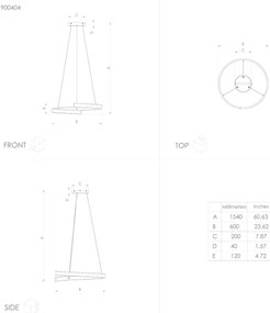 Eglo 900404 - LED Dimmelhető csillár zsinóron ANDABAIA-Z LED/42,5W/230V