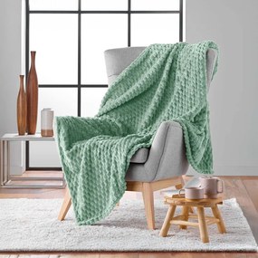 Világoszöld mikroflanel takaró 125x150 cm Mini Frosty – douceur d'intérieur