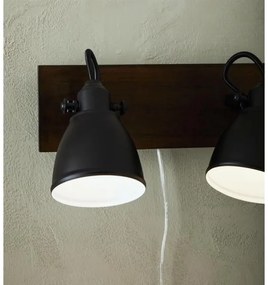 Markslöjd 108213 - Fali spotlámpa NATIVE 2xE14/18W/230V fekete/barna