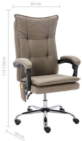 tópszínű szövet masszázsfunkciós irodaszék