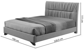 Franciaágy 180 cm Lania 180 (ágyráccsal) (zöld) . 1098723
