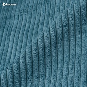 Türkiz kordbársony kinyitható sarokkanapé Sara – Ropez