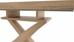 Étkezőasztal, tölgy, 160-200x90 cm, BONET NEW TIP 2