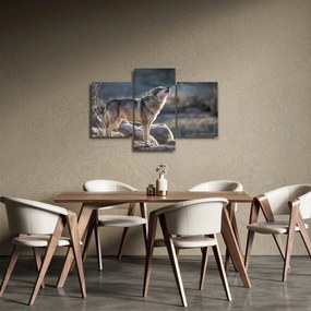 Kép - Üvöltő farkas (90x60 cm)