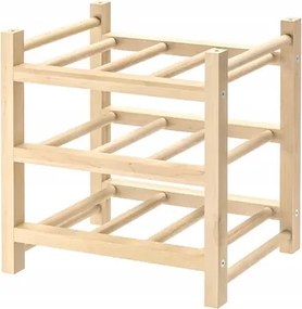 Ikea Hutten Állvány 9 palack bor számára tömör fa