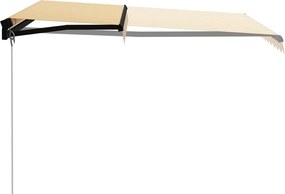 Sárga és fehér kézzel kihúzható napellenző 300 x 250 cm