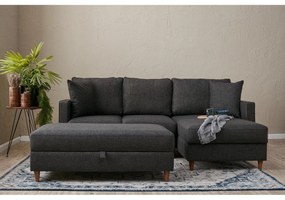 Sarokkanapé Eva Jobbos - Antracit