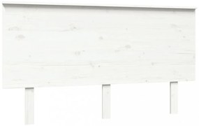 fehér tömör fenyőfa ágyfejtámla 144x6x82,5 cm