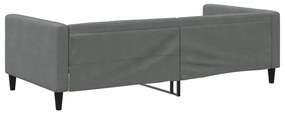 sötétszürke szövet kanapéágy 100 x 200 cm