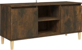 vidaXL füstös tölgy színű TV-szekrény tömör falábakkal 103,5x35x50 cm