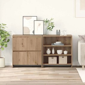 Oldalszekrények 2 pcs kézműves tölgy 70 x 41 x 75 cm Faanyag