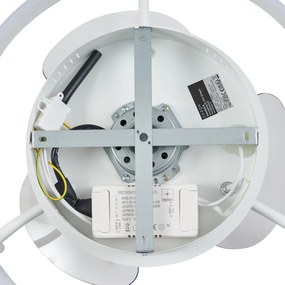 Mennyezeti ventilátor fehér 50 cm LED-del, fényerőszabályzóval és távirányítóval - Maddy