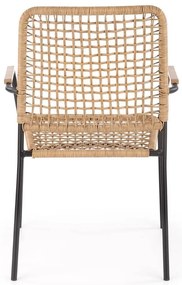 Baltar étkezőszék, rattan / fekete