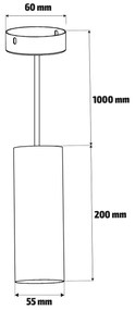 Brilagi - SELE LED dimmelhető kábeles függeszték 1xGU10/4,8W/230V fekete/arany