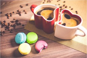 Kávé és a macaroon képe (90x60 cm)