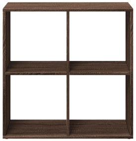 barna tölgy szerelt fa elválasztó könyvespolc 69,5x29x69,5 cm