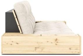 Fehér kordbársony kinyitható kanapé 244 cm Base – Karup Design