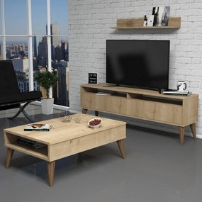 Best nappali bútorszett, tölgy, 150 cm