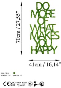 Fém fali dekoráció, Do More Of What Makes You Happy