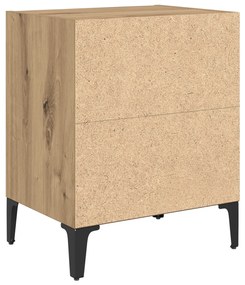 Éjjeli Szekrények 2 db Kézműves tölgy 40x30x50 cm Mérnöki fa